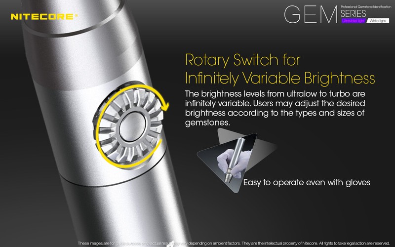NITECORE GEM10UV Gem Identification Flashlight with UltraViolet LED gallery