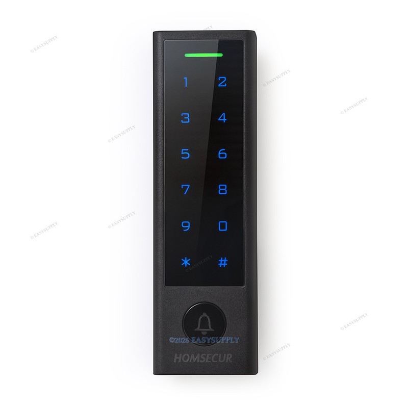 HOMSECUR RFID Keypad Door Access Control With 1100lbs Strike Lock+IR Exit Button gallery