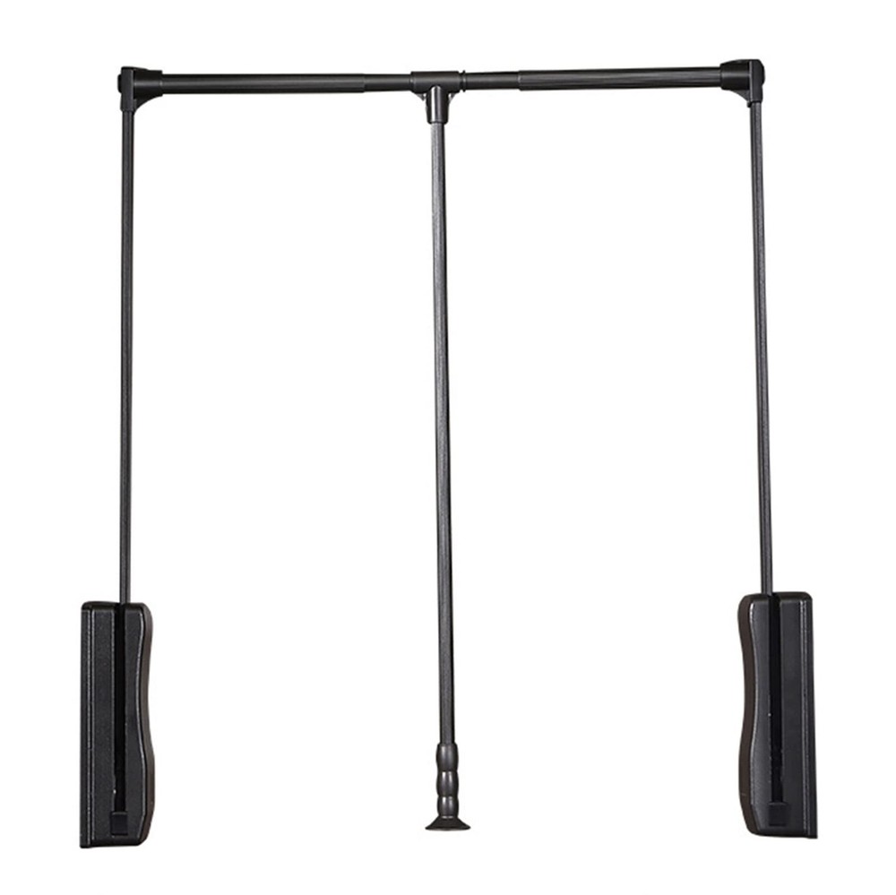 Side Mounted Pull Down Closet Rod Heavy Duty Adjustable 21-47 Inch Wardrobe L...