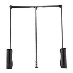 Side Mounted Pull Down Closet Rod Heavy Duty Adjustable 21-47 Inch Wardrobe L…