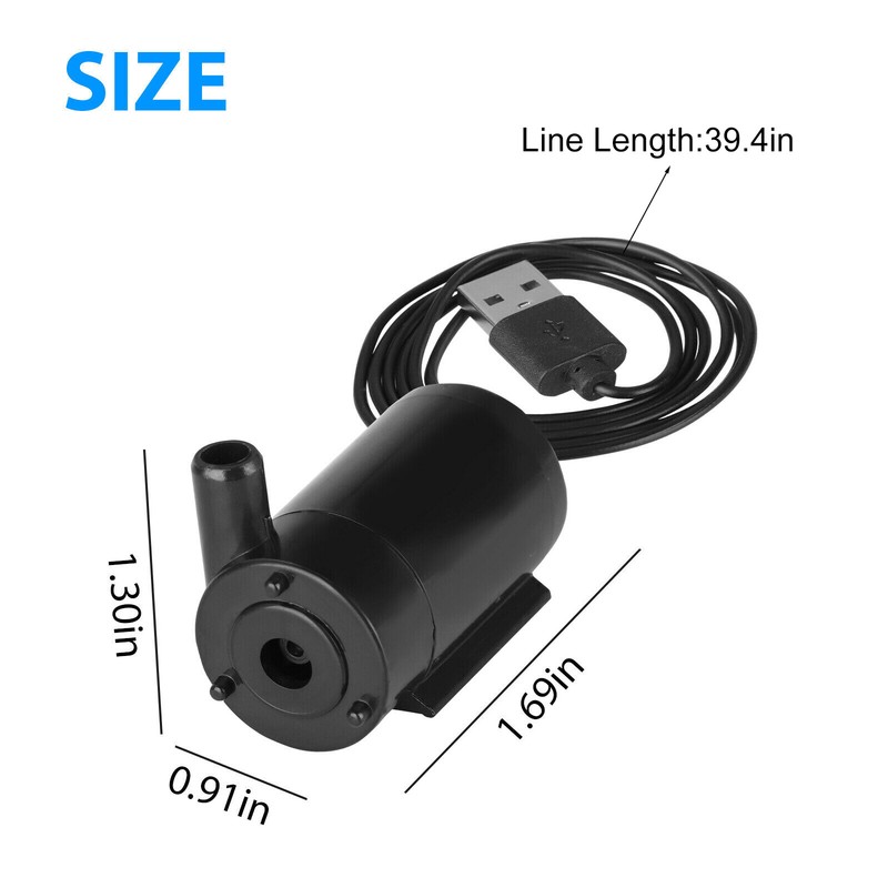Water Pump Mini Mute Submersible USB 5V 1M Cable Garden Fountain Tool Fish Tank gallery