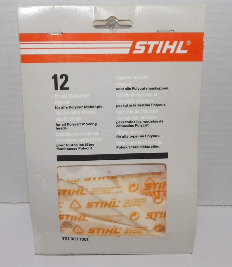 New 12-STIHL Replacement Thermo-Plastic Polycut Trimmer Blades 4111-007-1001 gallery