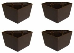 4 Universal Dark Brown Triangle Legs Feet Plastic Furniture Sofa~Couch~Chair