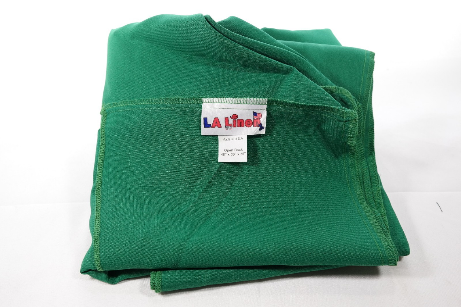 Open Back Polyester Poplin Tablecloth Emerald Green 48 x 30 x 30" TF gallery