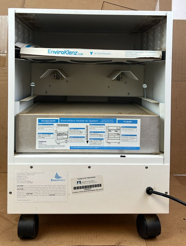 Enviroklenz Mobile Air System Plus with UVC HEPA Filter, 115V, 60HZ, P/N 137227 gallery
