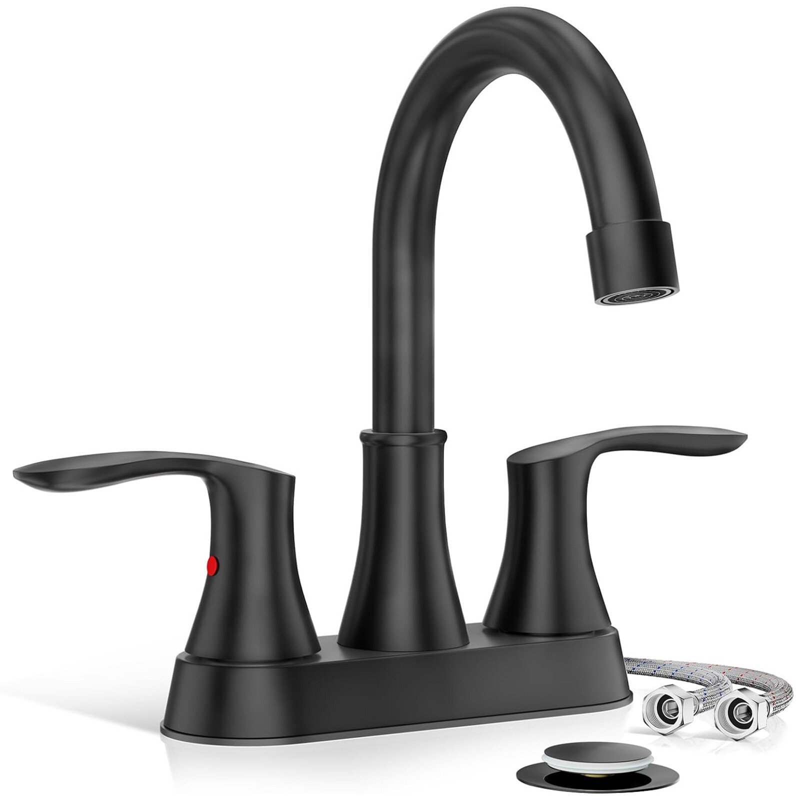 4 Inch Centerset Bathroom Faucet 2 Handle Vanity Sink Mixer Faucet with Drain gallery