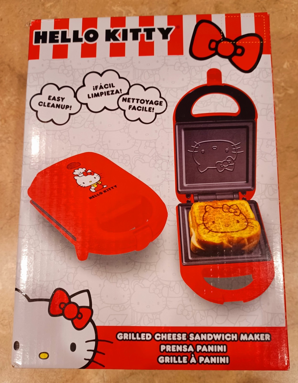 Hello Kitty Grilled Cheese Sandwich Maker Red Non Stick Cast Aluminum Plate gallery