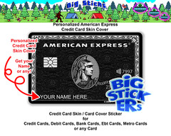 Ameriican Expresss Black AMEXX Credit Card SMART Sticker Skin Wrap