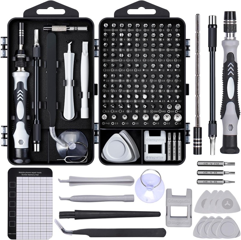 STREBITO Precision Magnetic Screwdriver Set 124-Piece Electronics Tool Kit with gallery