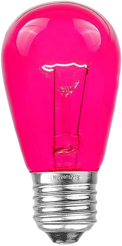 25 Pack S14 Outdoor Patio Edison Replacement Bulbs, E27 Medium Base, Multi, 11 W gallery