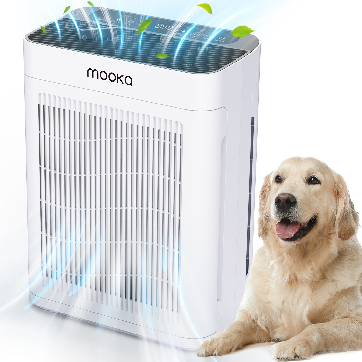 MOOKA Air Purifiers for Home Large Room 2200Sq.Ft w/ Washable Filter Dual Intake gallery