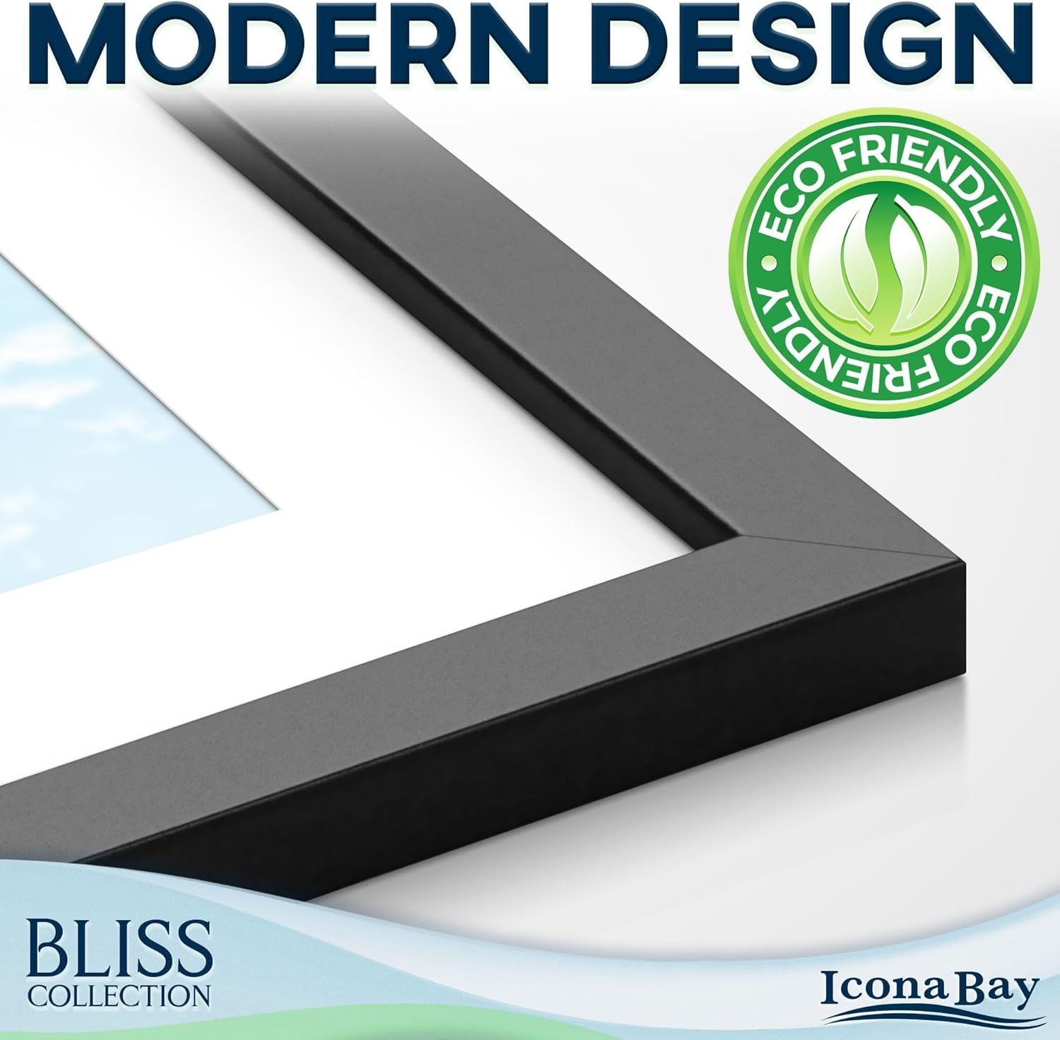 12X12 Picture Frame Black Display Pictures 8X8 with Mat or 12X12 without Mat for gallery