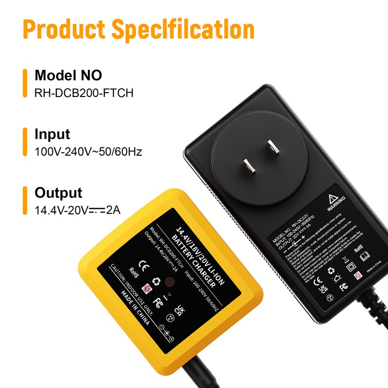 Charger For Dewalt 20V 20 Volt MAX Battery Charger DCB206 DCB204 DCB205 DCB200-2 gallery