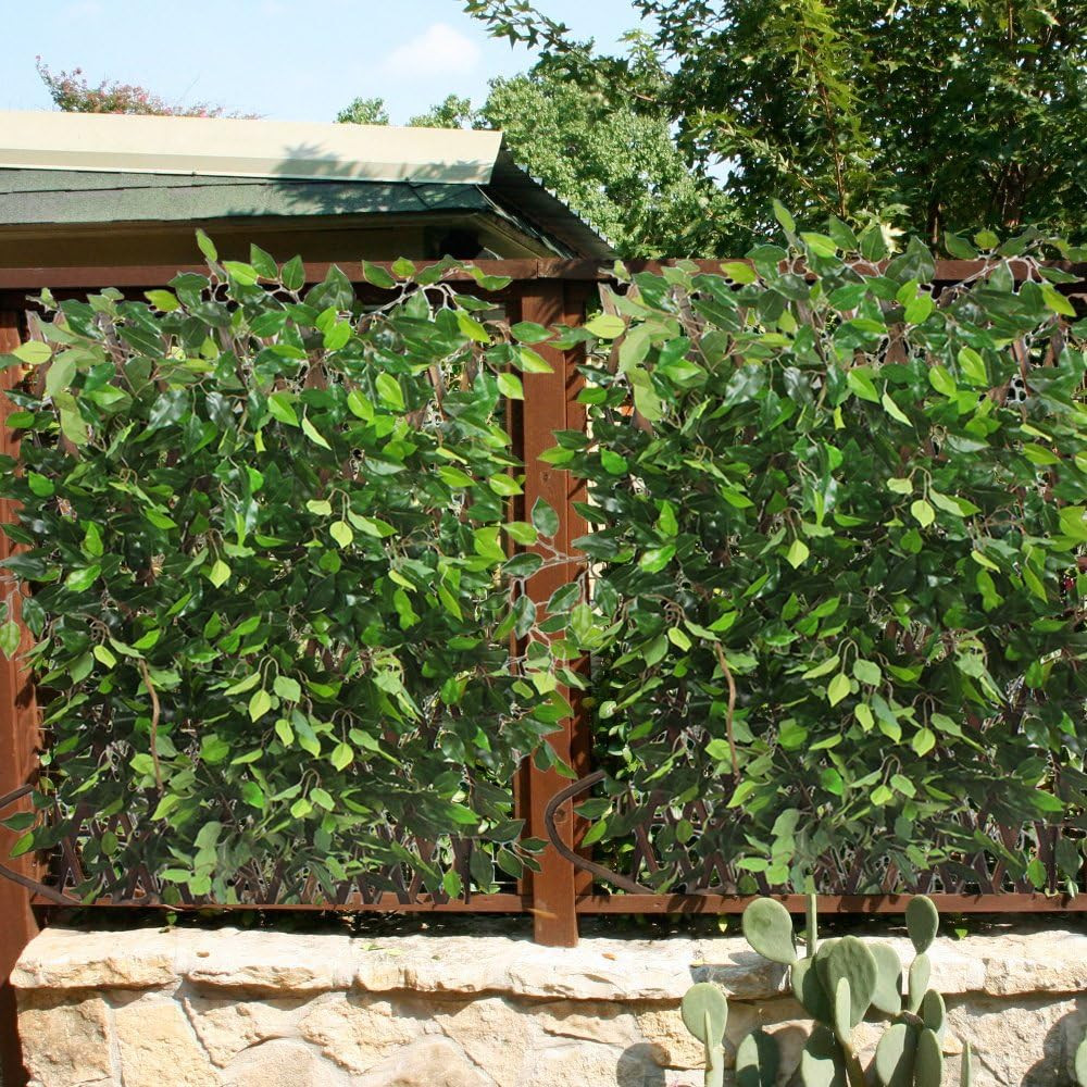 12 Pcs Ficus Tree Leaves Branches Artificial Greenery Stems Silk Green Leaves... gallery