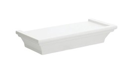 White Plastic Floating Shelf 8.6×4 Inches Holds Up To 5 Pounds