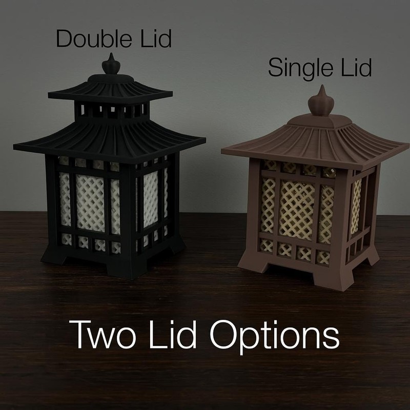 Mini Japanese Tea Light Lantern Pagoda Decor, Layered Roof Style gallery