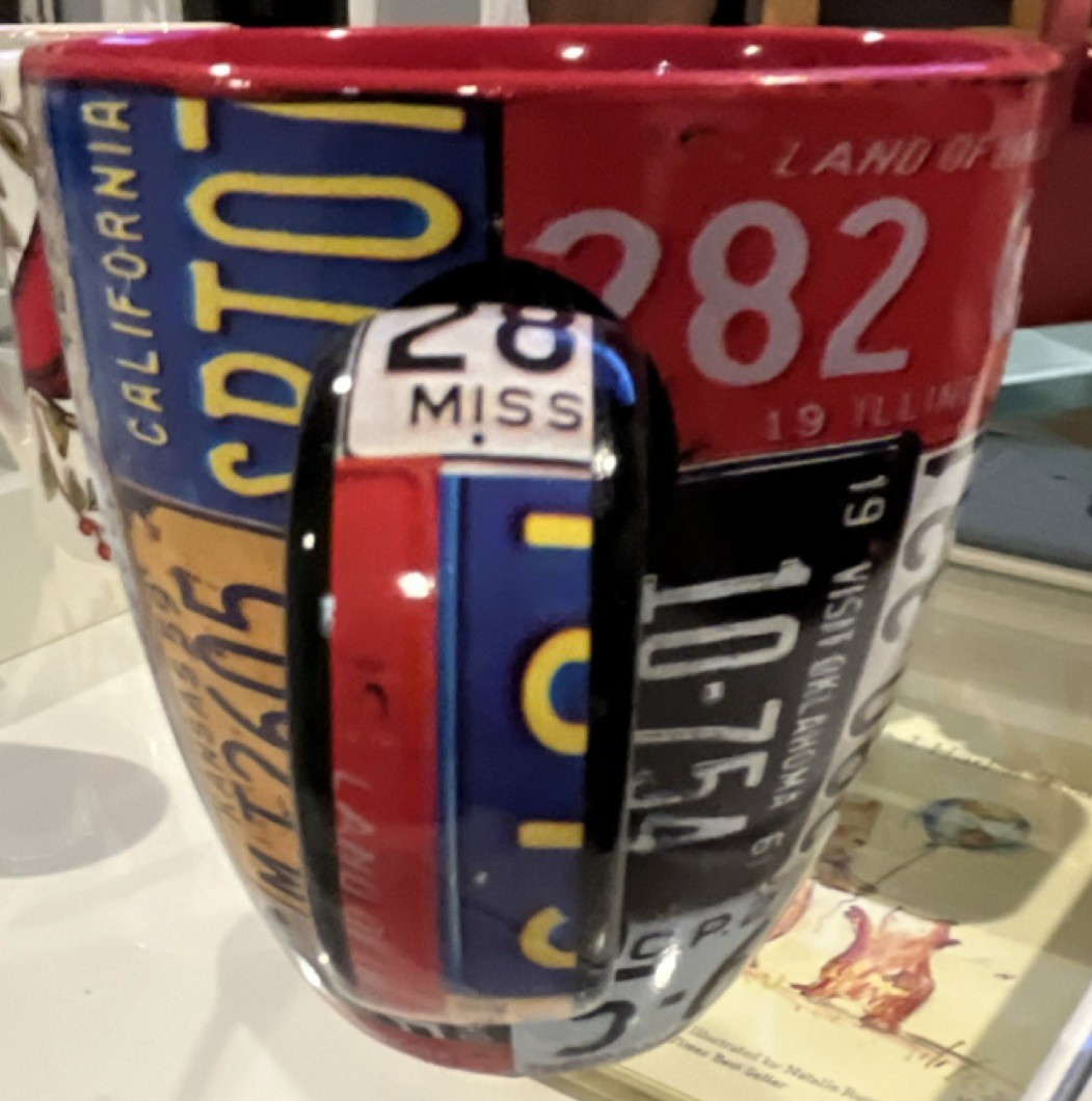 Route 66 License Plate Design Ceramic Coffee Mug Red Interior gallery