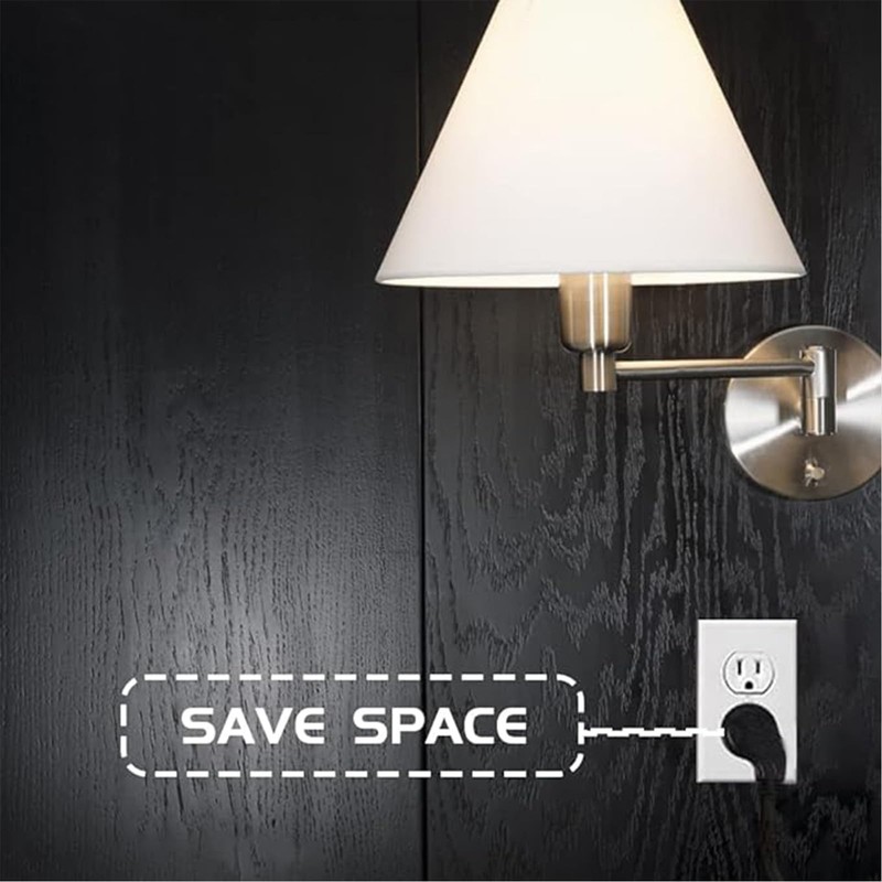 HONDERSON Flat Plug Indoor Extension Cord, UL Certified, 16 Gauge 1FT Black 3... gallery