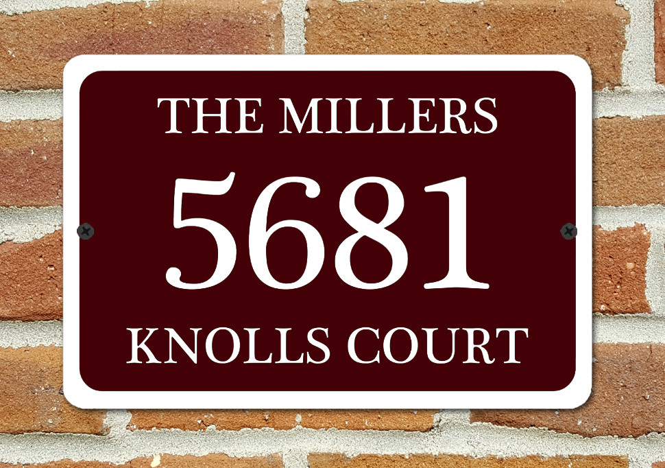 Customized House Number Plaque Aluminum Metal 12" x 8" Home Address Sign gallery