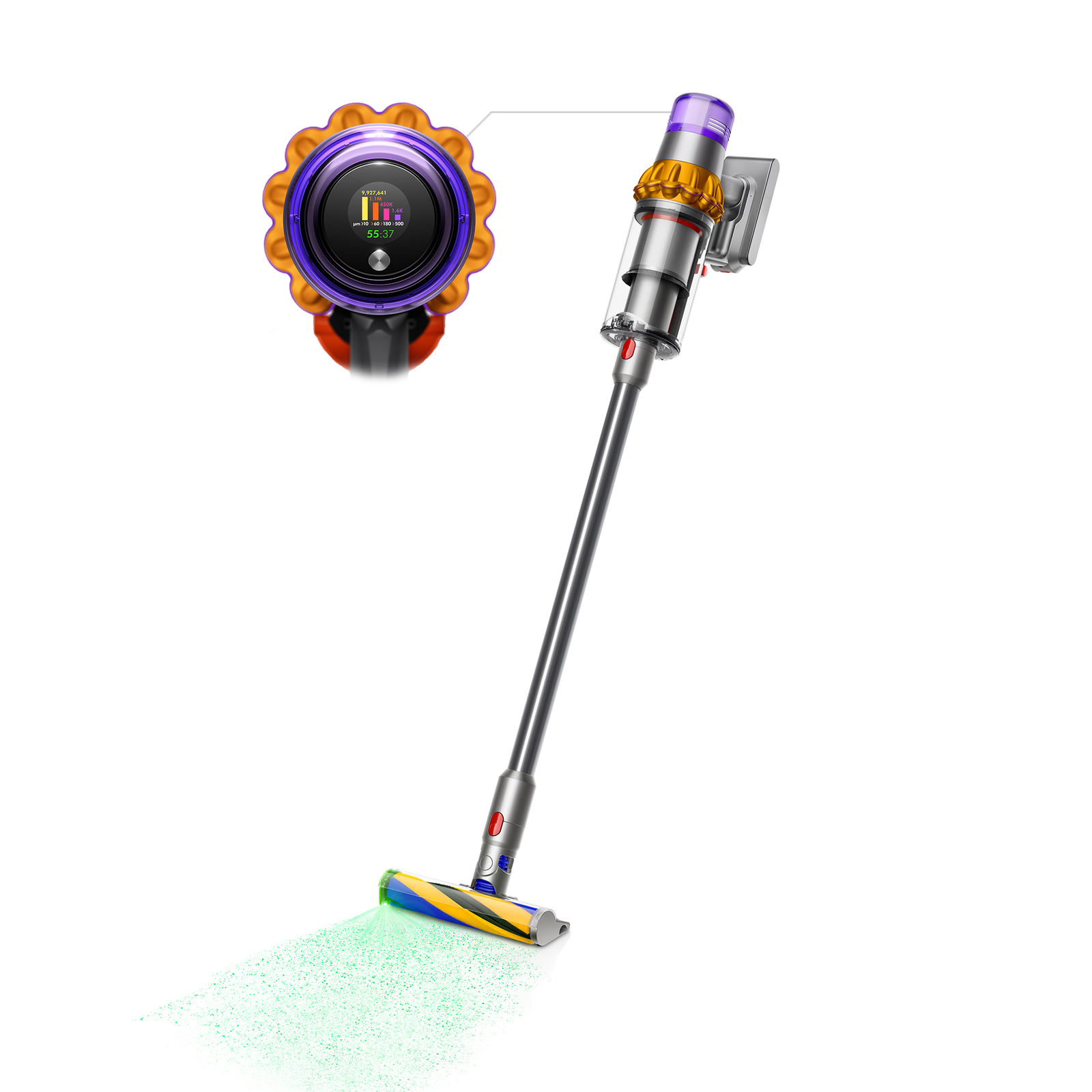 Dyson V15 Detect Total Clean Extra | Yellow/Nickel | Refurbished gallery