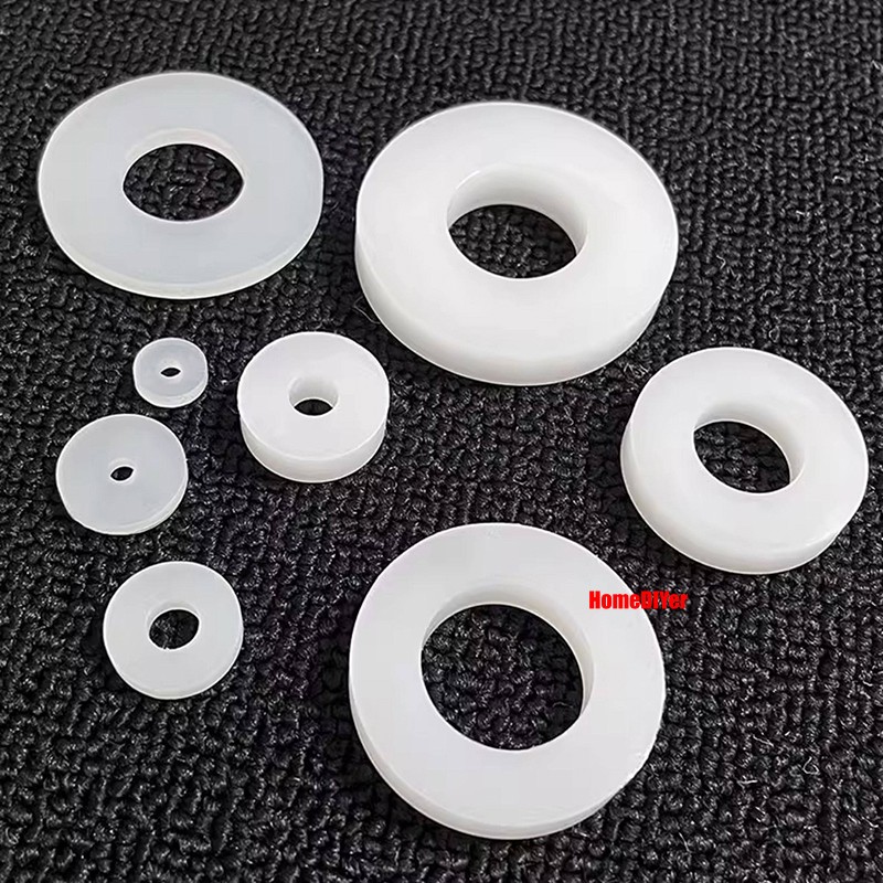 2mm/3mm Thick White Silicone Rubber Flat Washers Round Seals Gaskets ID 6mm-45mm gallery