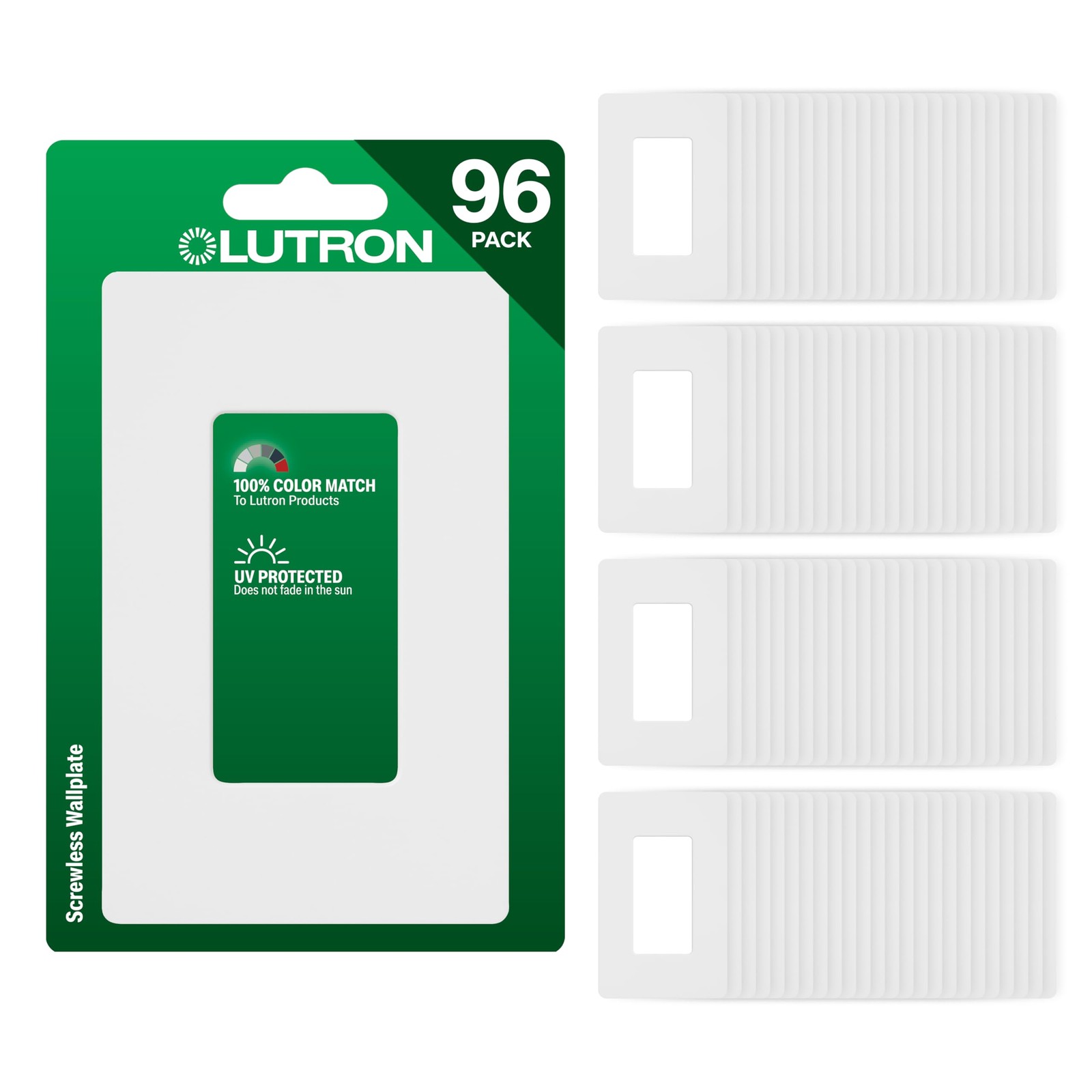 Light Switch Cover Plate 1 Gang Wallplate Decorator Rocker 96 Pack White Lutron gallery