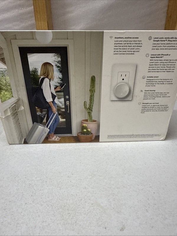 Level Lock+ Connect Wi-Fi Smart Lock Apple Home Keys Remotely Control NEW Black gallery