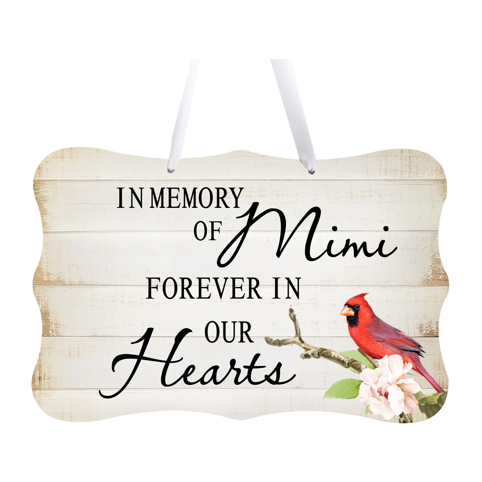 Memorial Hanging Gift Ribbon Sign for Loss of Loved One 8x12 - In Memory Of Mimi gallery