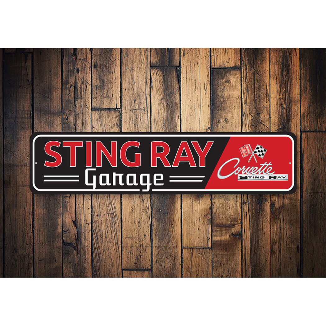 Sting Ray Corvette Metal Sign gallery
