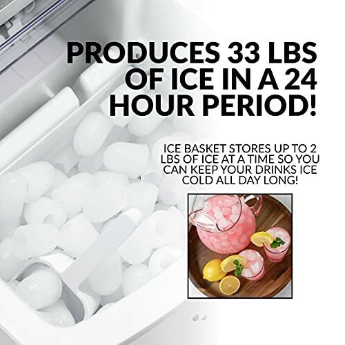 Igloo ICEB33SS, Countertop, Icemaker, Stainless steel, Large capacity,   gallery