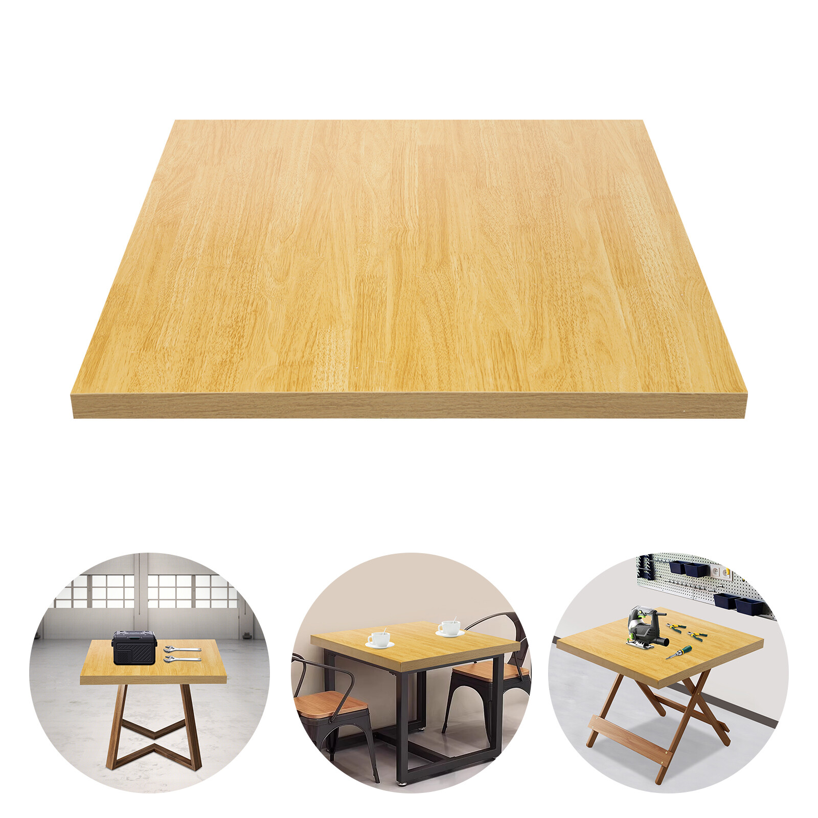 Wood Color Tabletop, Edge-banding Square Countertop, Plywood Countertop gallery