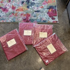 Pottery Barn Cotton Twill Cranberry Loose Fit Dining Arm Chair Slipcover