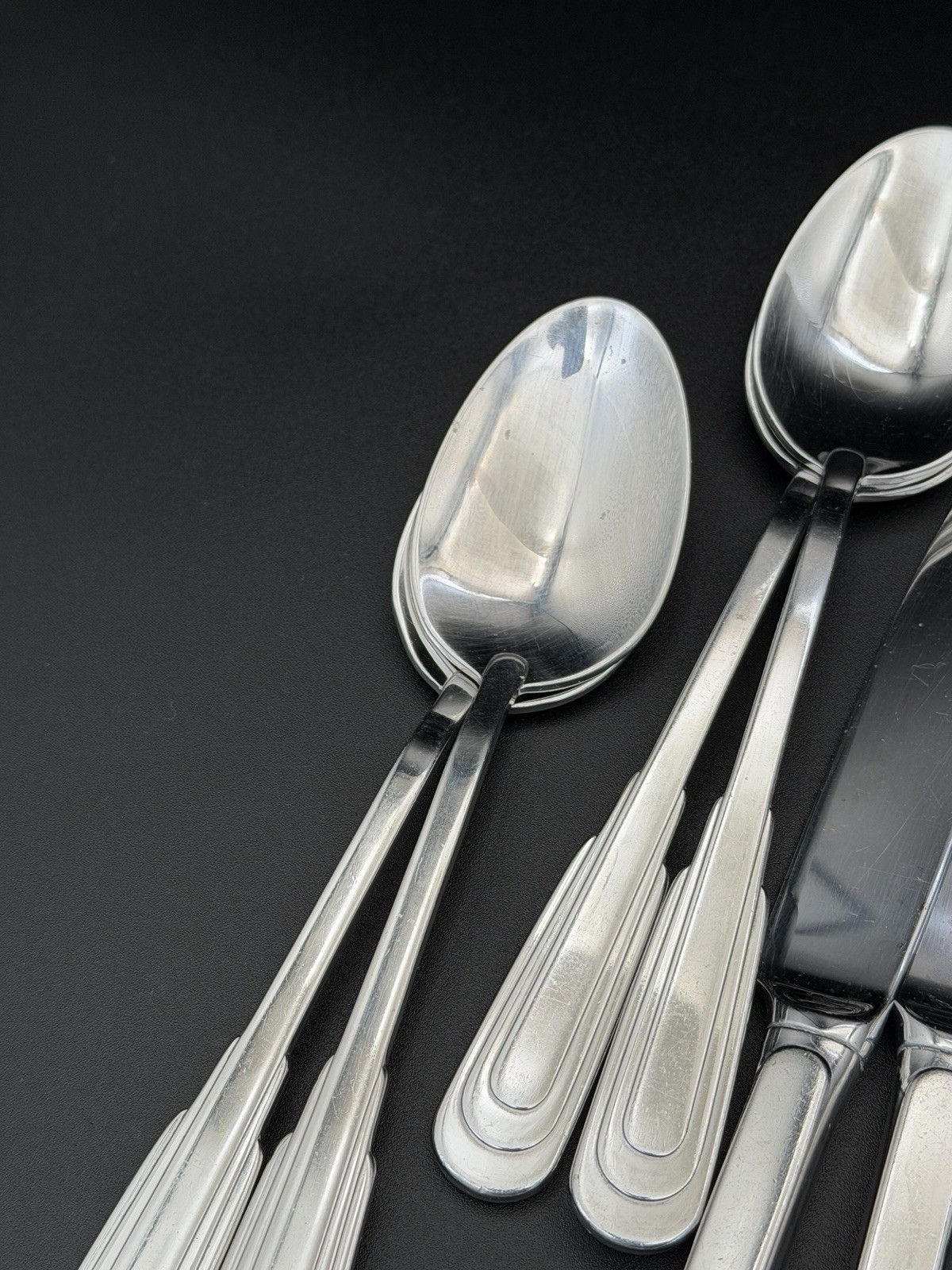 Oneida Stainless Flatware CITYSCAPE HUGE LOT 24 Pieces. Set For FOUR and More.. gallery