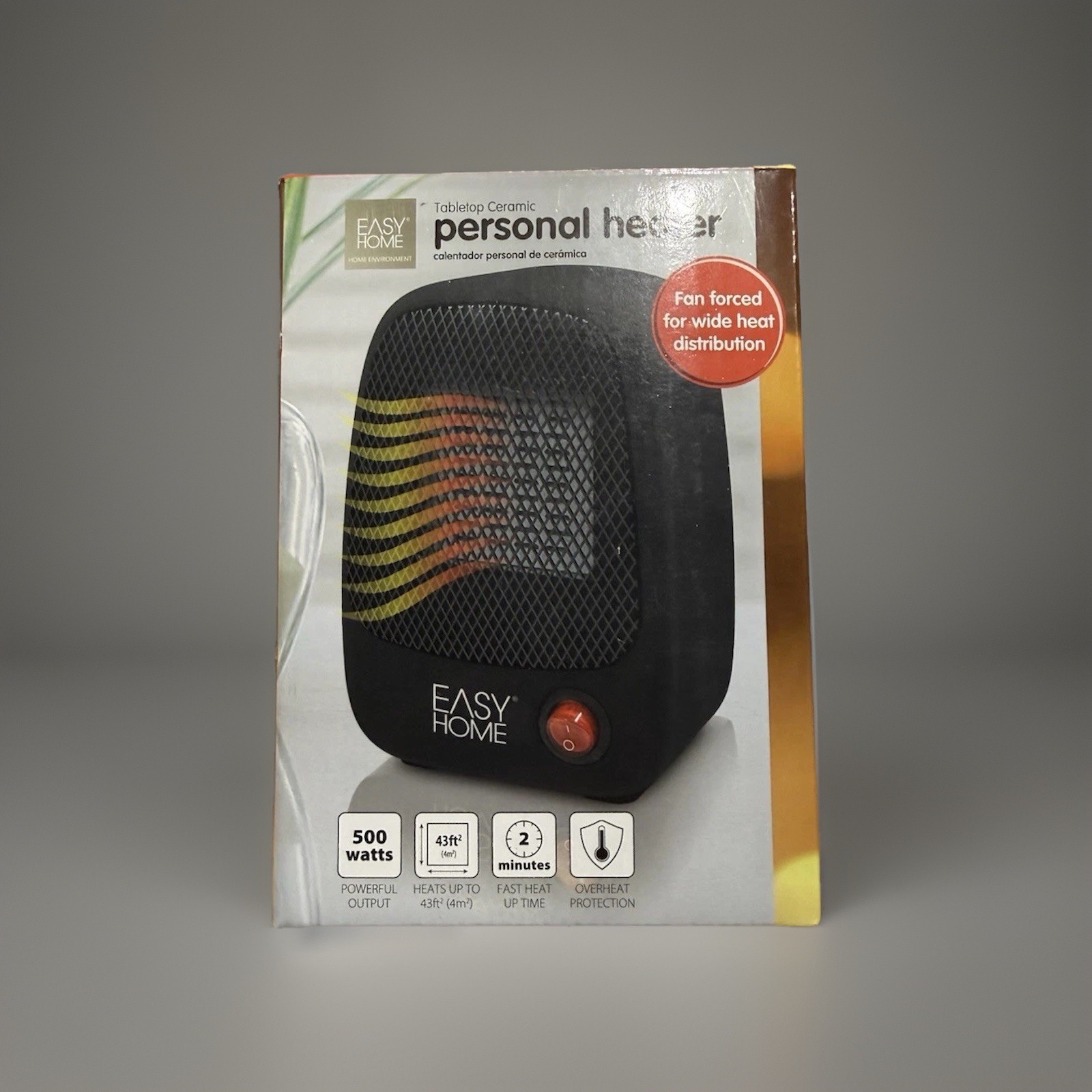 Easy Home Tabletop Ceramic Personal Heater Model FP118-05 500 Watts Forced Fan gallery