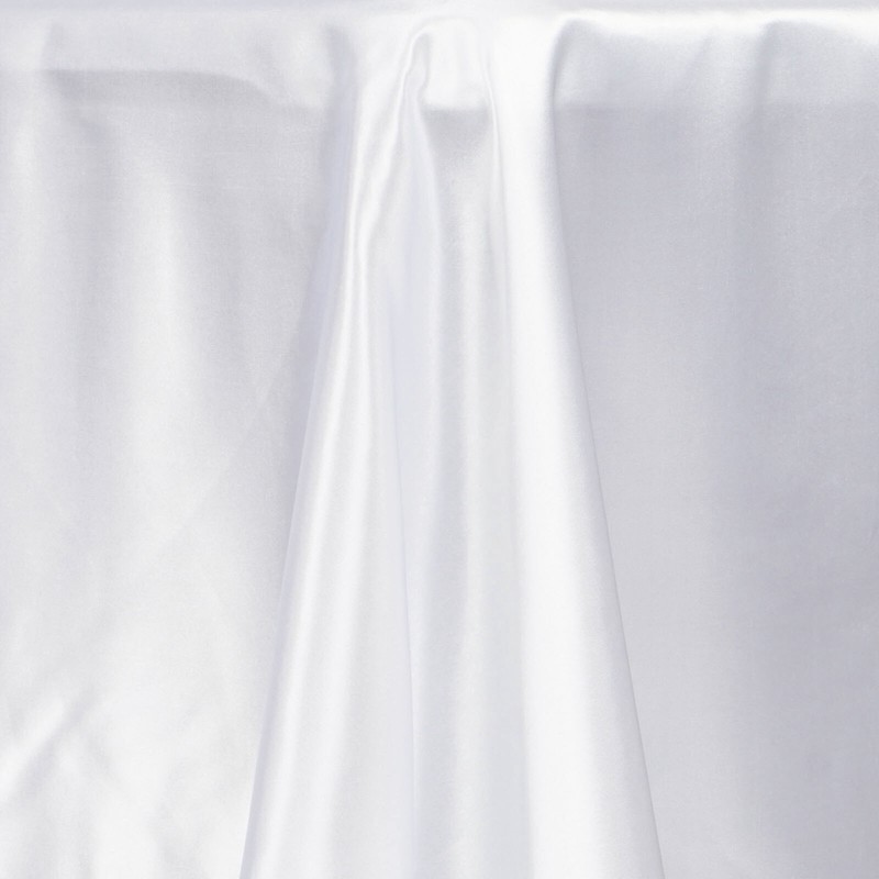 White 72x120" RECTANGLE Satin TABLECLOTH Wedding Party Home Banquet Linens SALE gallery