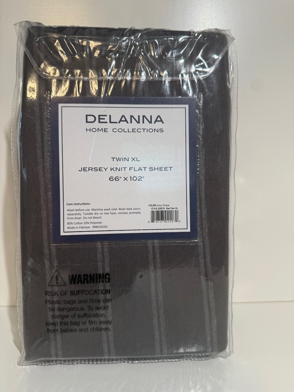 DELANNA Jersey Knit FLAT Sheet Soft Cotton Rich T-Shirt Jersey Top Sheet Only gallery
