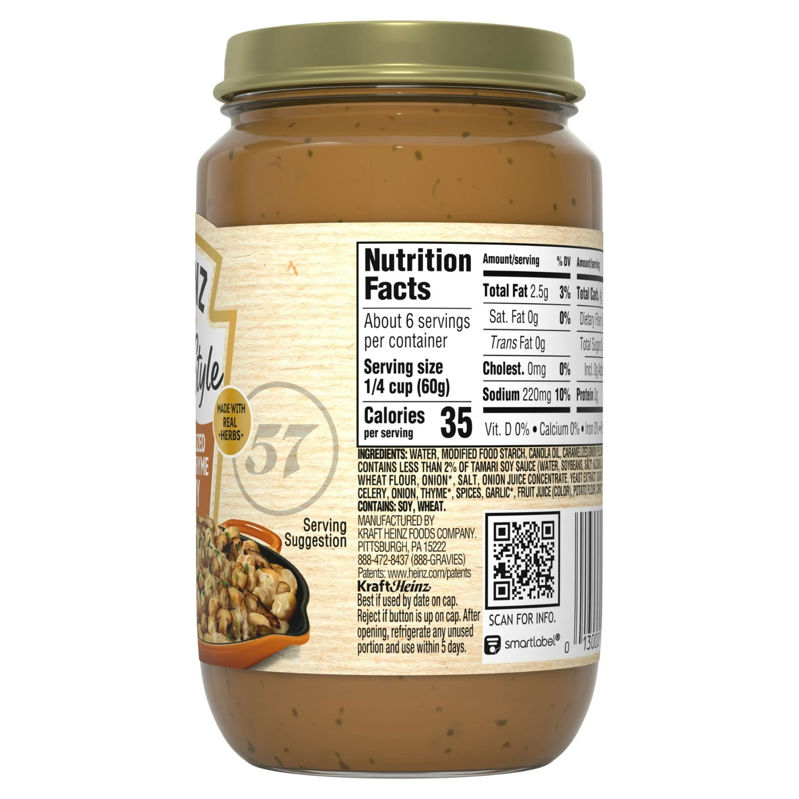 Heinz HomeStyle Caramelized Onion & Thyme Vegetarian Gravy, 12oz gallery