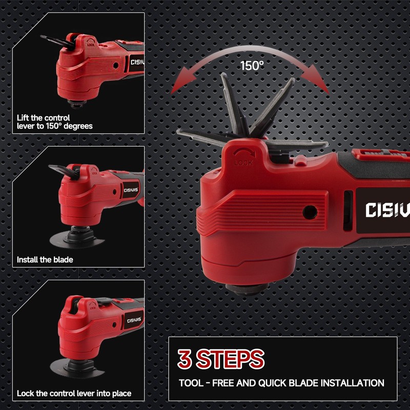 Cordless Multi-Tool Oscillating Tool for Milwaukee M18 Battery - Variable Speed gallery