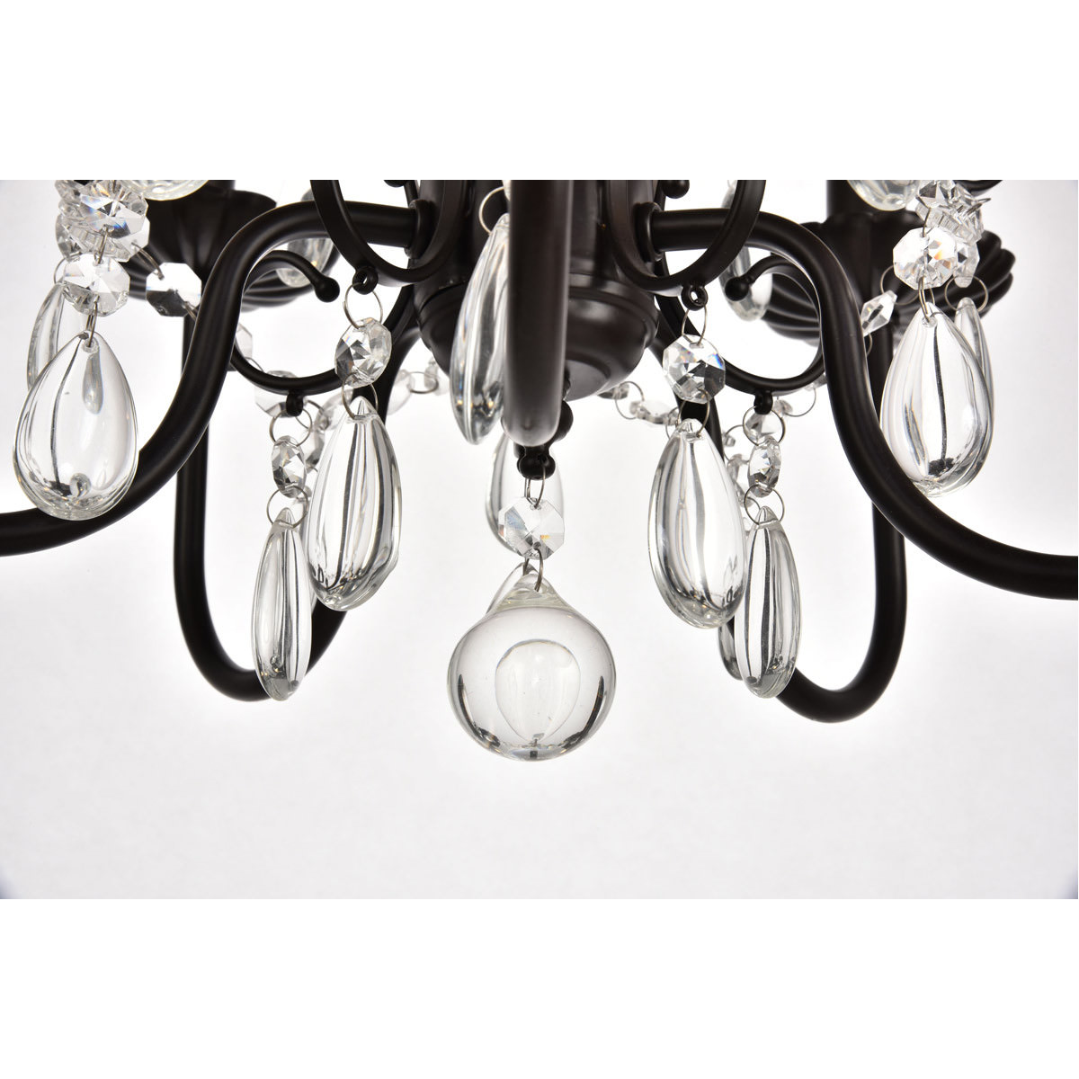 Crystal Chandelier Oil Rubbed Bronze Shabby Iron Chic Farmhouse Light Fixture gallery