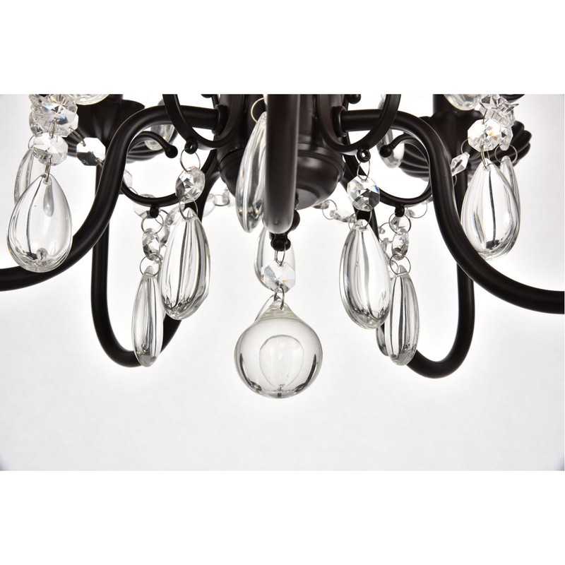 Crystal Chandelier Oil Rubbed Bronze Shabby Iron Chic Farmhouse Light Fixture gallery