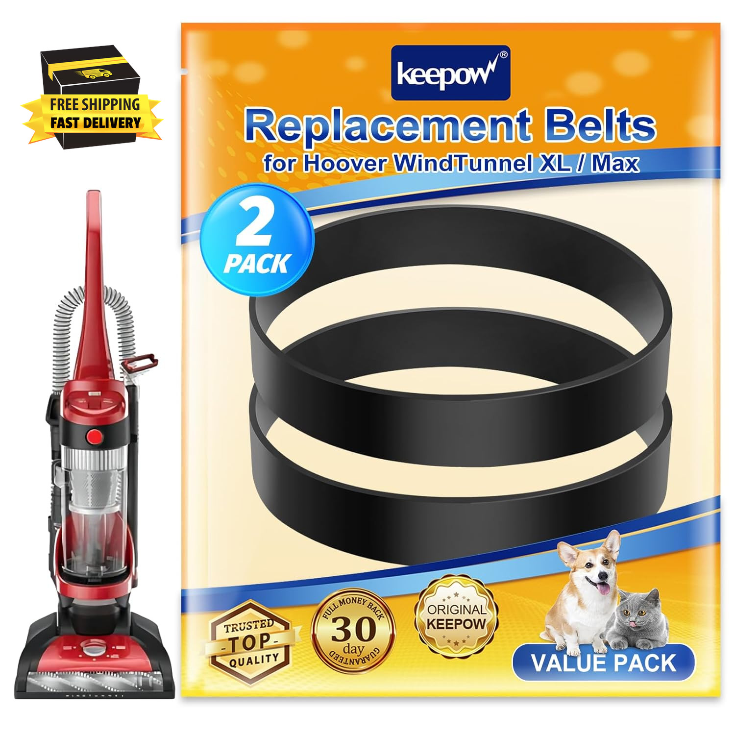 Vacuum Belt Replacement for Hoover Windtunnel XL and Max Capacity Pet Upright Va gallery
