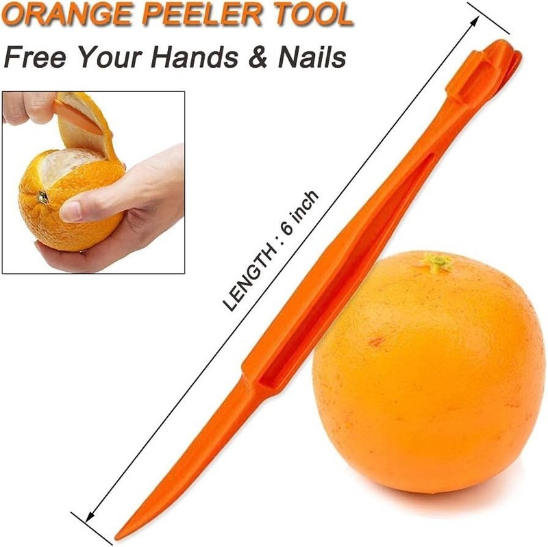 Durable Plastic Orange Peeler Set - Quick Citrus Peel Cutter for Easy Use gallery
