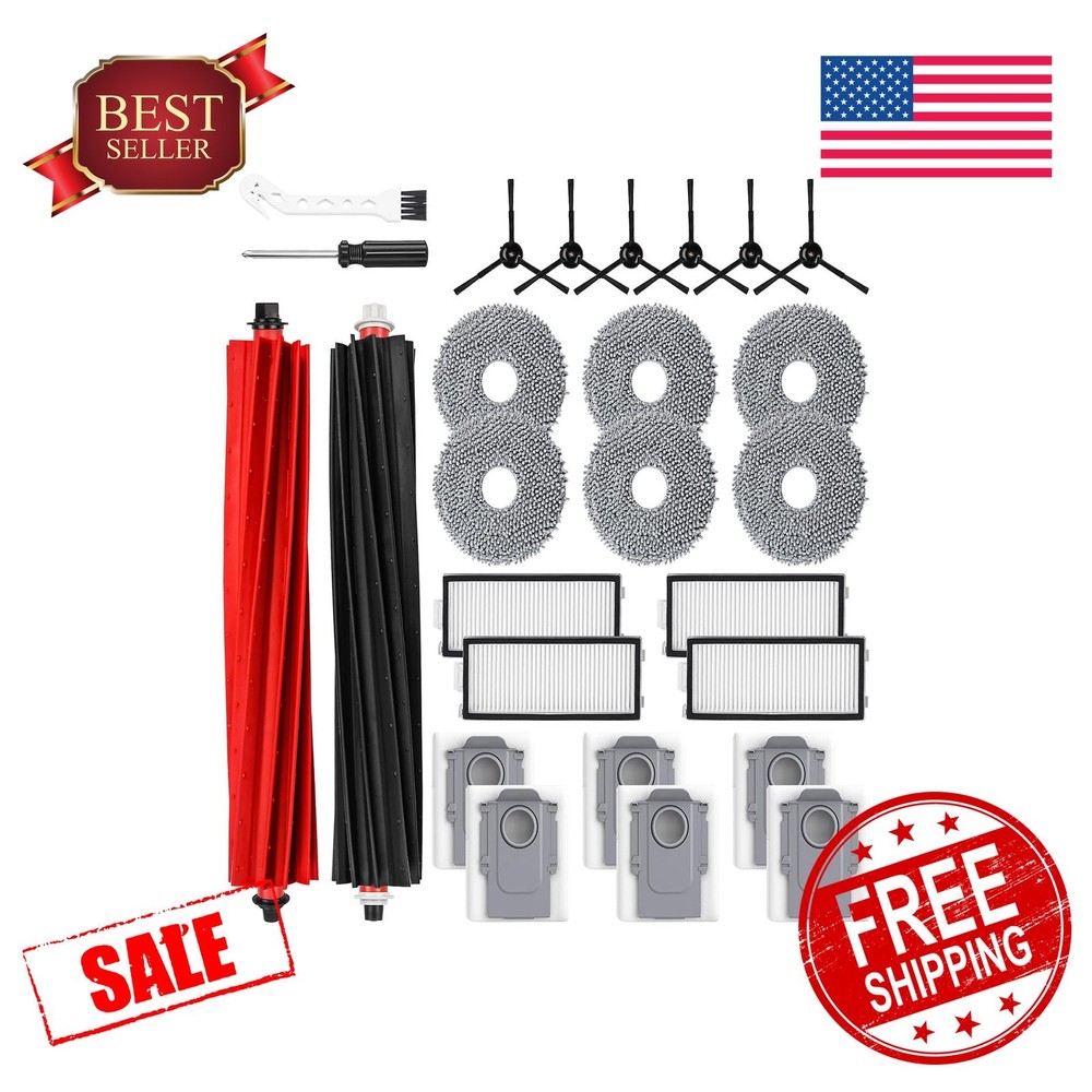 26 Pack Replacement Accessories for Roborock Qrevo Master/Qrevo Slim Robot Va...