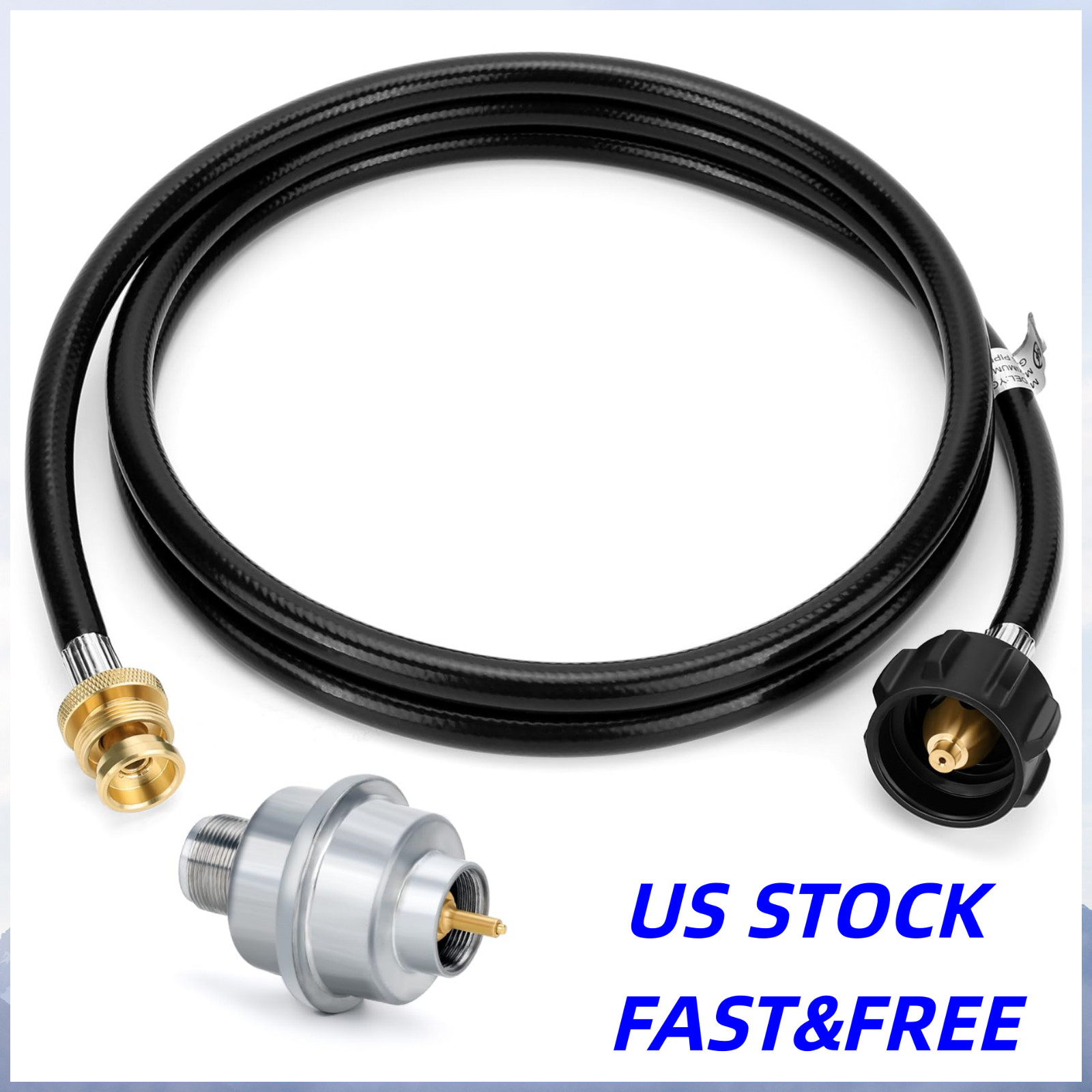Universal Propane Fuel Filter & 6FT Propane Adapter Hose to 5-40lb Propane Tanks gallery