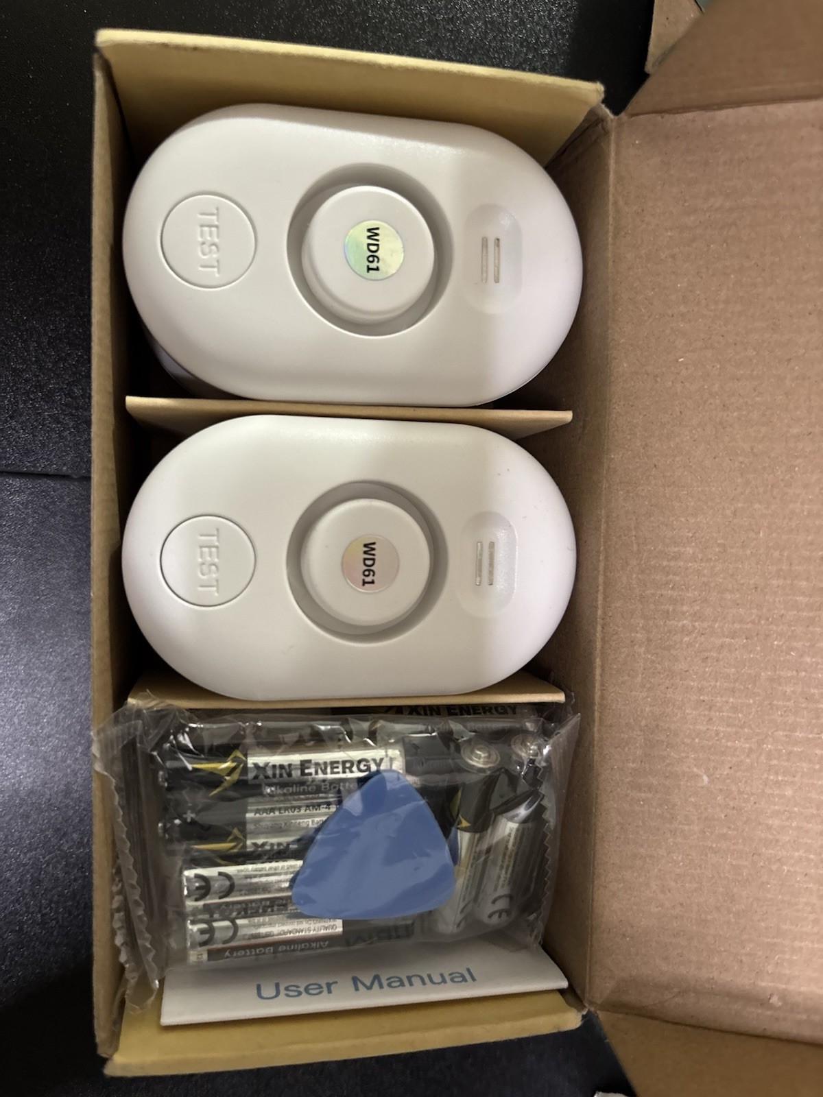 WD61x5 Water Detector Alarm Set 5 Pack White Waterproof 100dB Battery Powered gallery