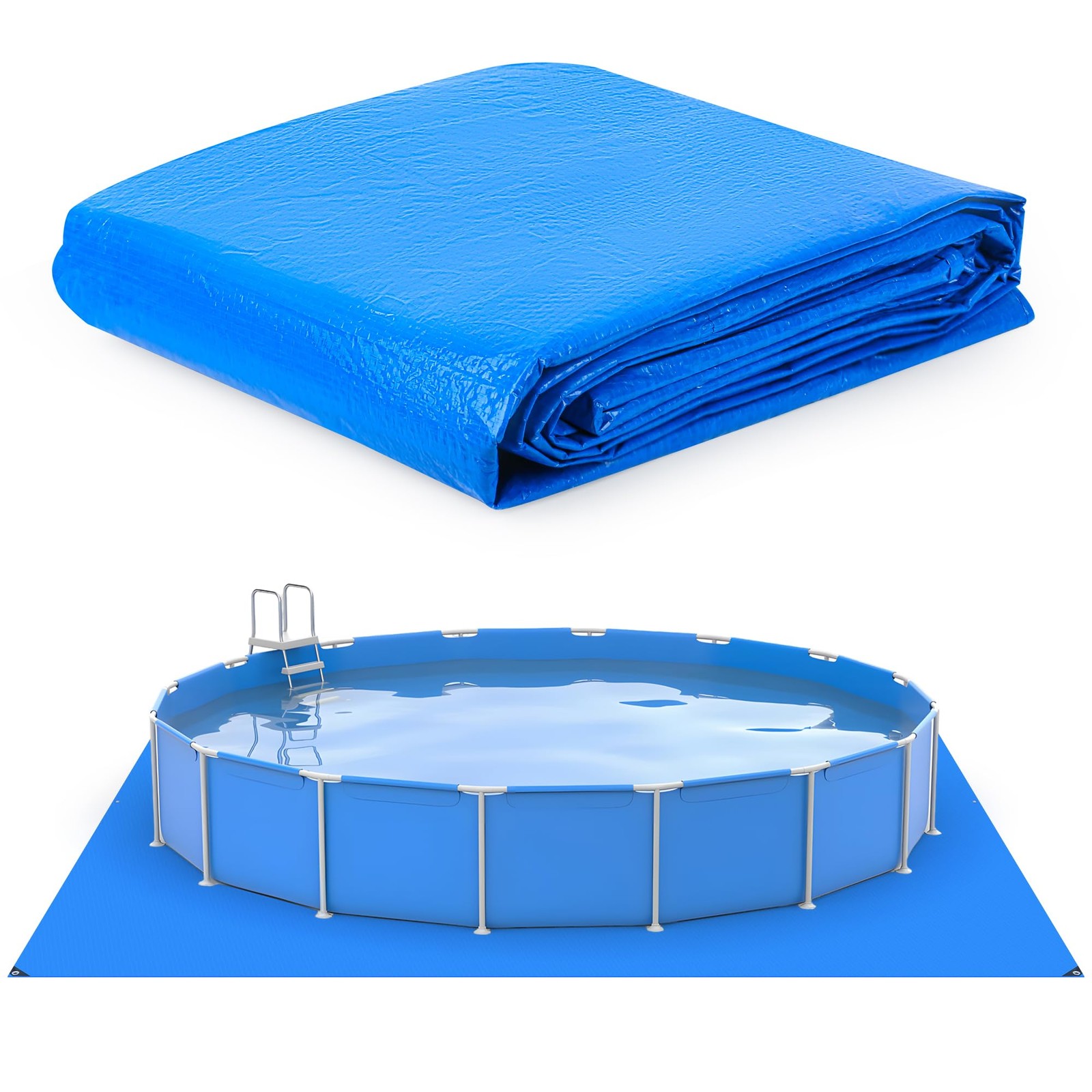 Waterproof 12x12 Ft Pool Ground Cloth Heavy Duty Liner Pad for Above Ground gallery