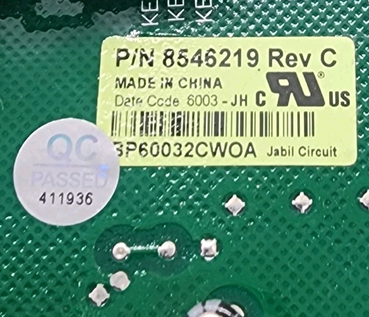 OEM Whirlpool Dryer Control 8546219 1-Year Warranty Free Same Day Ship gallery