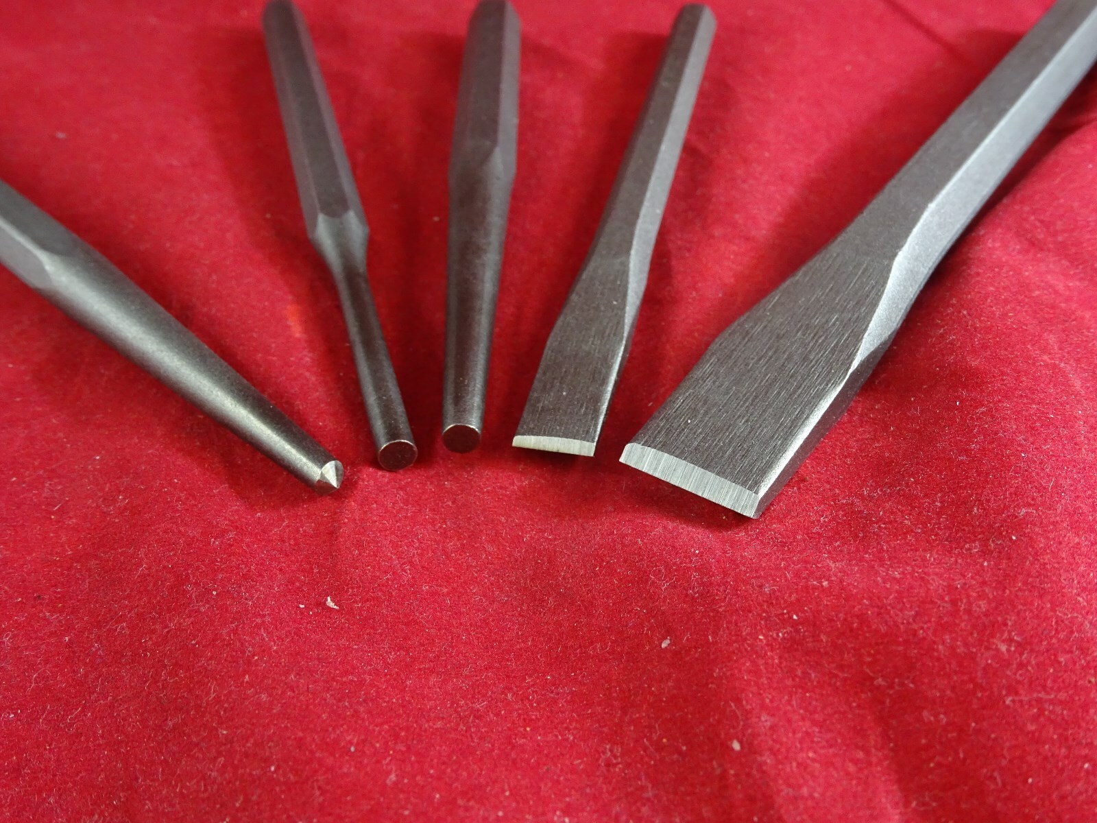Wilde Tool K5 USA MADE 5pc Punch & Chisel Set Professional High Carbon Steel gallery