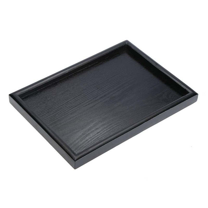 Wood Tea Tray, Rectangle Shape Solid Wooden Tea Coffee Snack Food Meals Serving gallery