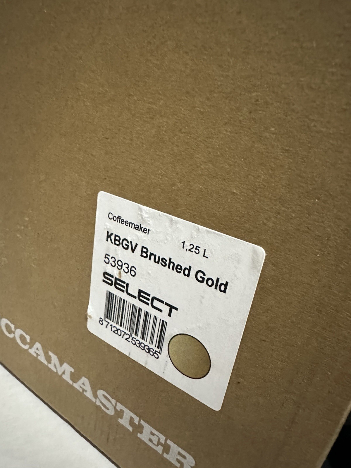 Technivorm MOCCAMASTER KBGV Coffee Maker Machine Brushed gold gallery